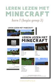 Leren Lezen Met Minecraft Kern 1 In 2020 Leren Lezen Lezen Zomeractiviteiten