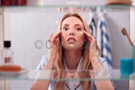 See more ideas about bathroom design, beautiful bathrooms, house design. View Through Bathroom Cabinet Of Young Woman Getting Ready For Stock Photo Crushpixel