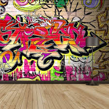 3d Mural Graffiti Effect Engineering Club Bar Ktv Lounge Bar Living Room Bedroom Wall Paper In Wallpapers From Home Garden On Al Graffiti Mural Graffiti Wall
