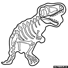 Tyrannosaurus rex is probably the most popular dinosaur in all species. Fossil Coloring Page