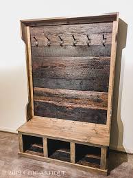 This step by step diy woodworking project is about hall tree bench plans. Barn Wood Hall Tree With Bench Barn Wood Barn Wood Projects Hall Tree