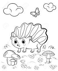 These free printable mushroom coloring pages online are not only going to be a great. Coloring Page Outline Of Cute Cartoon Hedgehog With Mushrooms Vector Image With Nature Background Coloring Book Of Forest Wild Animals For Kids Royalty Free Cliparts Vectors And Stock Illustration Image 145194785
