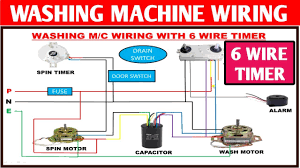 The wiring wire of the washing machine can be a different color and a different number of wires but it's working will. Washing Machine Complete Wiring Washing Machine Wiring With 6 Wire Wash Timer Youtube