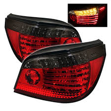 spyder auto bmw e60 5 series 04 07 led tail lights red smoke 5000873 the home depot led tail lights bmw e60 tail light