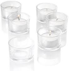 Amazon Com Eastland Tealight Candle Holders Clear Set Of 12 Home Improvement