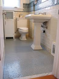 Blue Penny Tile Bathroom Floor Image Of Bathroom And Closet