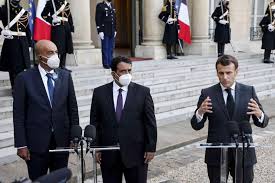Président de la république française. Macron Meets Menfi Voices Support For New Libyan Government Aw