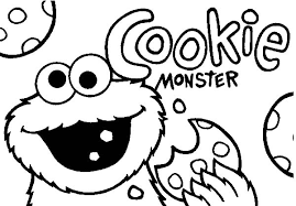 Download transparent cookie monster png for free on pngkey.com. Cookie Monster Chewing Cookie Coloring Pages Coloring Sky
