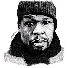 50 Cent Portrait Drawing By Musa Drammeh Via Behance Portrait Drawing Hip Hop Artwork Drawings