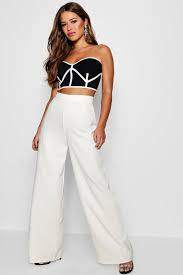 Free shipping on orders $89+. Petite High Waisted Woven Wide Leg Pants Boohoo Wide Leg Pants High Waisted Wide Leg Pants Outfit Wide Pants Outfit