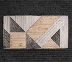Modern Geometric Wood Wall Art Vertical Wood Wall Panel Etsy In 2021 Wood Wall Art Rustic Wood Wall Art Panel Wall Art
