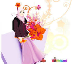 30 gambar kartun muslimah bercadar syari cantik lucu. Pink Flowers Kartun Hijab Gambar Kartun Kartun