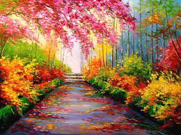 Bright Colors Autumn Painting By Olha