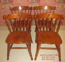 Tell City Set Of 4 Mate S Chairs Andover Hard Rock Maple 8018 Made In America Tell City Early American Furniture Chair