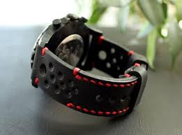Black And Red Watch Straps Real Leather Watch Strap Black Red Men S Leather Watch Etsy Leather Band Watch Mens Mens Watches Leather Leather Watch Strap