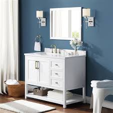 White Single Sink Bathroom Vanity