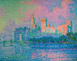 Park beim papstpalast in avignon, frankreich. Paul Signac Papstpalast In Avignon Kunstdruck Leinwandbild Gerahmtes Bild