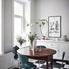I Love A Vintage Table Where Every Nick Tells A Story Loving The Green Ant Chairs Too Full Apartment Dining Room Dining Room Inspiration Dining Room Small