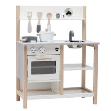 Discover the best toy kitchen sets in best sellers. Children S Wooden Toy Kitchen Set In White And Natural Kids Concept Cuckooland