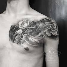 Black And White Eagle Chest Tattoo Eagle Chest Tattoo Https Patchtattootherapy Com Tattoo Tattooidea Tattootherapy Tato Eagle Chest Tattoo Freedom Tattoos Tattoos