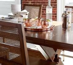 Slate, metal in red/brown/silver, size small (seats up to 4) narrow (up to 30 width) wayfair $ 1699.99. Toscana Extending Dining Table Seadrift 88 5 124 5 L Pottery Barn