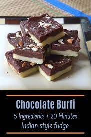 Chocolate Burfi Recipe 2 Layered Khoya Chocolate Burfi Recipe Chocolate Burfi Easy Indian Dessert Burfi Recipe