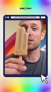 The pop review you didn’t know you needed: Steve + Spiced Pear-fectly.  Spoiler alert: He’s hooked. 😍🍐#KingofPops #SpicedPearfectly