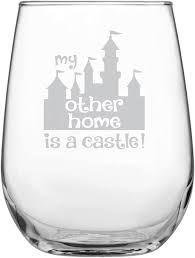 Let the deals come to you by receiving our daily deals email. Amazon Com My Other Home Is A Castle Stemless Wine Glass Disney Inspired Glass Mickey Mouse Fan Minnie Mouse Fan Birthday Present Gift For Friend Wine Glasses