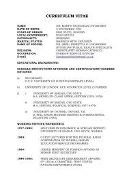 Curriculum vitae is used to for an academic education whereas a resume is used to apply for a job opening. Detail Cv Of Dr Martin Ihoeghian Developing 8