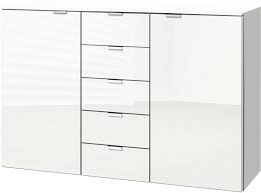 Ausstattung 5 schubkästen 2 türen 2 einlegeböden. Sideboard Carina Modern Weiss 140 Cm Breit