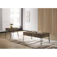From classic wood to contemporary acrylic, find materials and silhouettes that suit your space. Best Quality Furniture 2pc Coffee Table Set Drawers Metal Legs