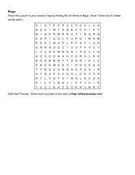 Maybe you would like to learn more about one of these? A Pdf File Of The Bags Word Search Puzzle All Star Puzzles