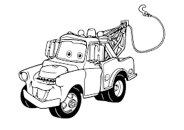 Vind je het ook leuk om schattige tekeningen te maken? Kleurplaat Cars Pixar 2435