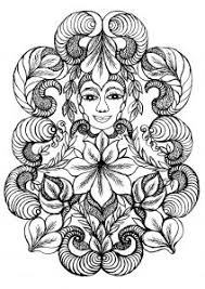 flowers vegetation coloring pages for adults