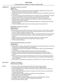 health data analyst resume samples
