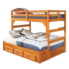 Dark pine twin over full wooden bunk bed Bunk Beds Loft Beds Captains Beds Trundle Beds Staircase Beds