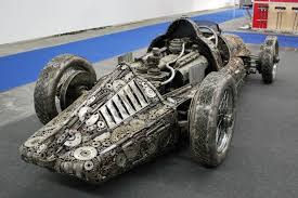 Pre War Auto Union Grand Prix Racer Made Entirely From Reclaimed Car Parts And Random Bits Of Scrap Metal By German Firm Giga Scrap Metal Scrap Metal Art Metal