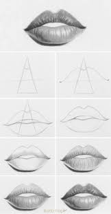 Tutorial How To Draw Lips A Very Simple Way To Draw Lips You Can Even Use This Method To Draw Different Pencil Art Drawings Lips Drawing Color Pencil Drawing