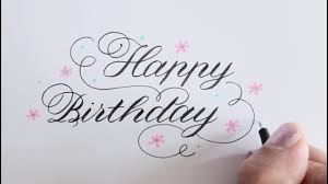 Fancy happy birthday cake coloring page. Calligraphy How To Write Happy Birthday In Fancy Improve Your Handwriting Youtube
