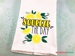 (204) kitchen puns personalize waffle weave kitchen towel. Cute Flour Sack Towels With Iron On Sayings Jennifer Maker