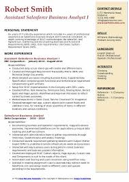 Salesforce Business Analyst Resume Samples Qwikresume