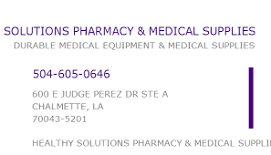 600 e judge perez drchalmette, la 70043. 1033659461 Npi Number Healthy Solutions Pharmacy Medical Supplies Chalmette La Npi Registry Medical Coding Library Www Hipaaspace Com C 2021