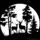 Deer clipart, christmas clipart, clip art silhouettes of deer this wonderful clipart consists of black and white silhouette of deer. Deer In The Woods Silhouette Buck Deer Silhouette Sticker Art Silhouette Art
