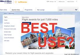 using your miles the best way case lufthansa miles more