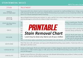 Printable Stain Removal Chart By Martha Stewart Nonette