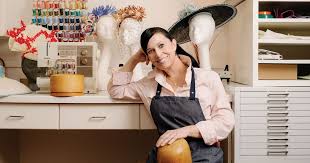 Kentucky derby 'the oaks' hat in pink. Tiffany Arey The Main Line Milliner Who Makes Derby Hats