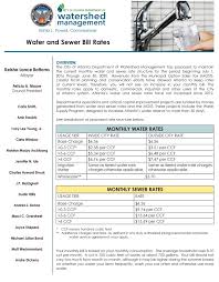 Water And Sewer Rates