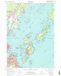 Classic USGS Portland East Maine 7.5'x7.5' Topo Map