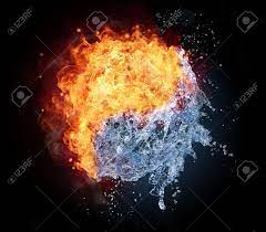 The hot spring isn't large, it is however split into two parts. Yin Yang Symbol Made Of Water And Fire Isolated On Black Background Stock Photo Picture And Royalty Free Image Image 21404865