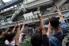 The hunger games did not birth the revolutionary salute. Thai Protesters Flash Hunger Games Salute To Register Quiet Dissent The New York Times